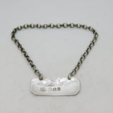George III Sterling Silver Sherry Decanter Label Antique 1802 London
