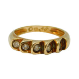 14ct Yellow Gold & Stepped Spinel Set Dress Ring Vintage c1980