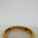14ct Yellow Gold & Stepped Spinel Set Dress Ring Vintage c1980