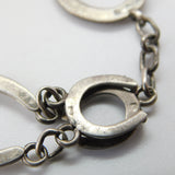 Sterling Silver Lucky Horseshoe Pattern Bracelet 1951 Birmingham Brook & Son