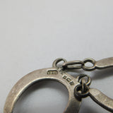 Sterling Silver Lucky Horseshoe Pattern Bracelet 1951 Birmingham Brook & Son