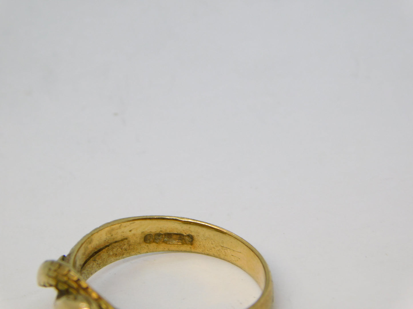 9ct Yellow Gold Entwined Snakes Serpent Dress Ring Vintage 1986 London