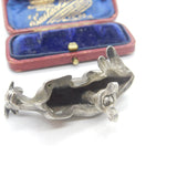 Victorian Cast Sterling Silver Dairy Cow Trophy Finial c1850 Antique London