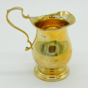 Sterling Silver Gilded Baluster Cream Jug Mid-Century 1959 Sheffield