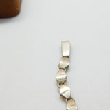 Sterling Silver Graduating Cabochon Moonstone Set Bracelet Antique c1920 Deco