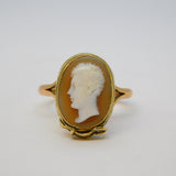George IV 15ct Gold Mourning Gentleman Cameo Signet Ring Antique c1830