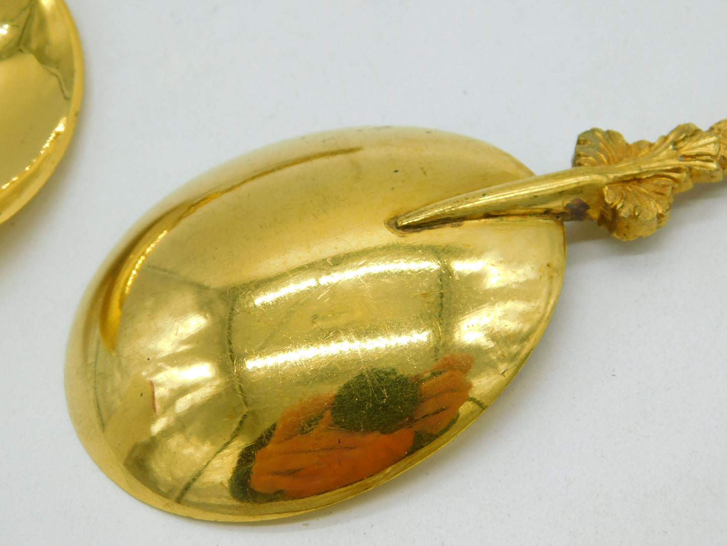 19th Century Set of Four Gold Plated Decorative Apostle Tablespoons Antique c1880