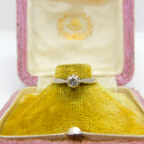 Victorian 18ct Yellow Gold & 0.2ct Diamond Solitaire Ring Antique c1900