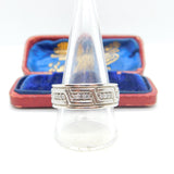 9ct White Gold & 0.18ct Diamond Half Eternity Ring Vintage c1990 Birmingham