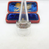 9ct White Gold & 0.18ct Diamond Half Eternity Ring Vintage c1990 Birmingham