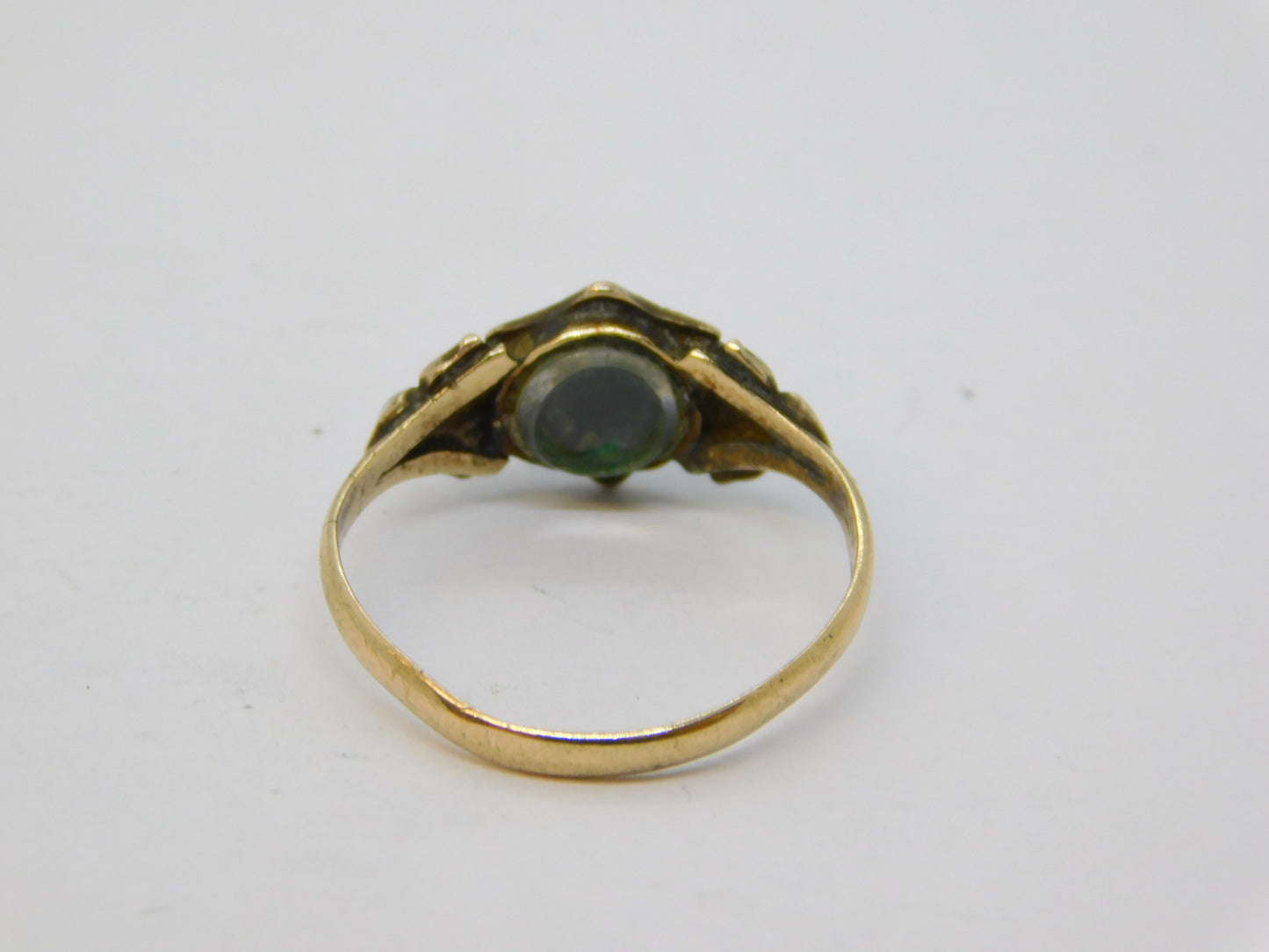 Victorian 9ct Gold, Turquoise, Seed Pearl Floral Ring Antique 1871 Birmingham