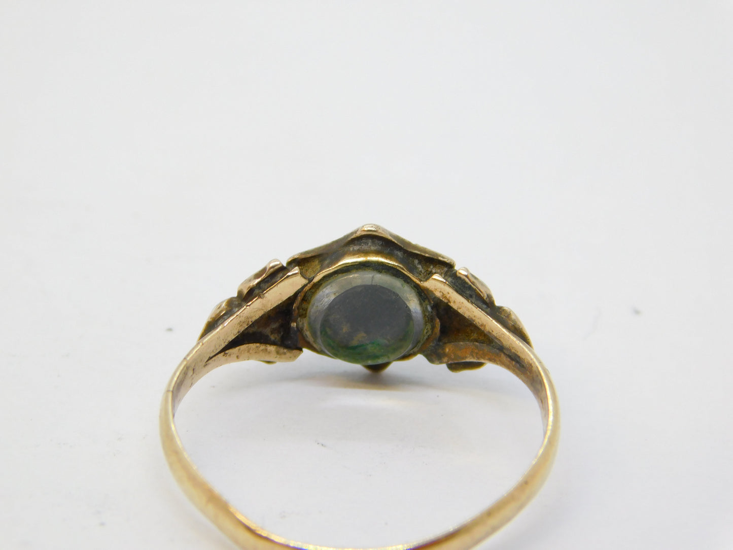 Victorian 9ct Gold, Turquoise, Seed Pearl Floral Ring Antique 1871 Birmingham