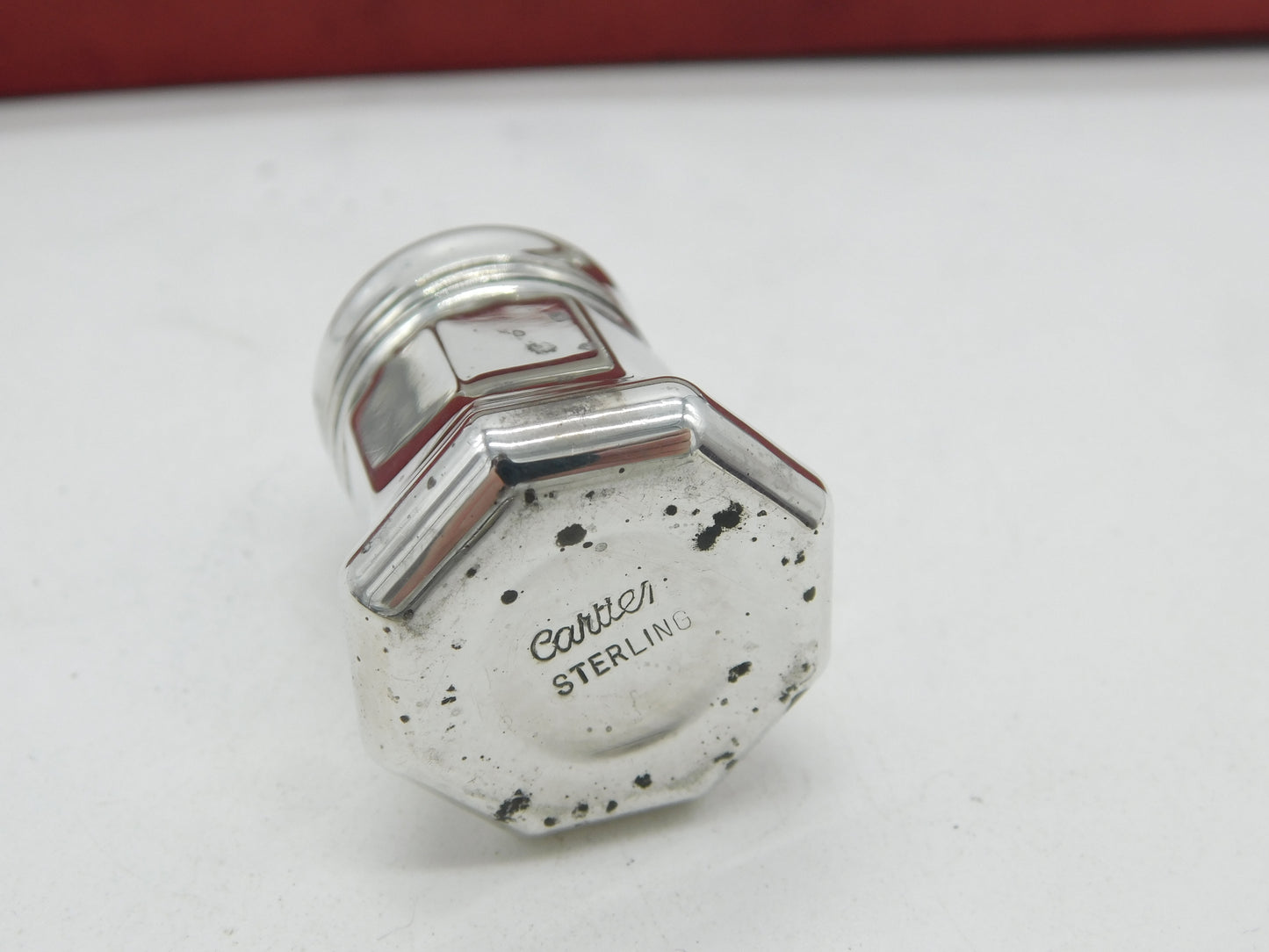 Cartier Boxed Set of Eight Sterling Silver Pepper Pots or Shakers Vintage c1970