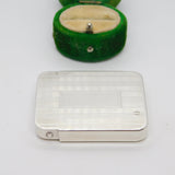 Tiffany & Co. Sterling Silver Engine Turned Patch Box Antique c1930 Art Deco