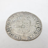 Early-Hammered Elizabeth I Silver Sixpence Coin Antique 1592 Fair Condition