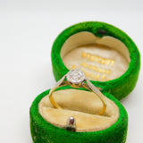 Victorian 18ct Gold & 0.5ct Diamond Solitaire Ring Antique c1890