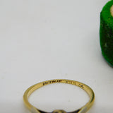 Victorian 18ct Gold & 0.5ct Diamond Solitaire Ring Antique c1890