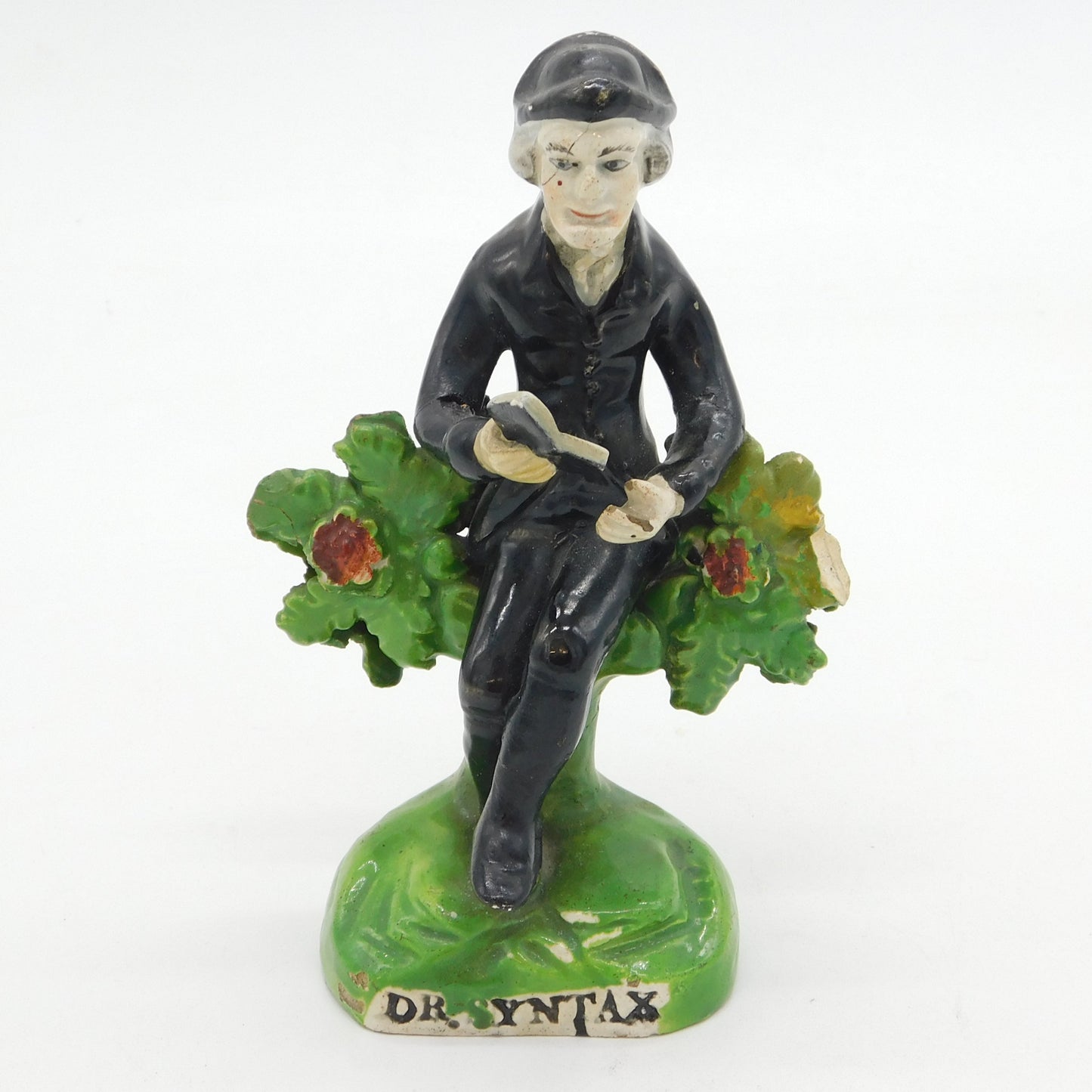 18th Century Scarce Staffordshire 'Dr. Syntax' Bocage Figurine AF Antique c1780