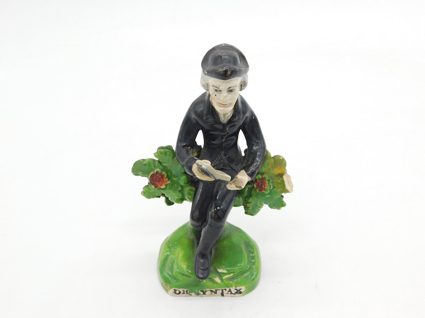 18th Century Scarce Staffordshire 'Dr. Syntax' Bocage Figurine AF Antique c1780