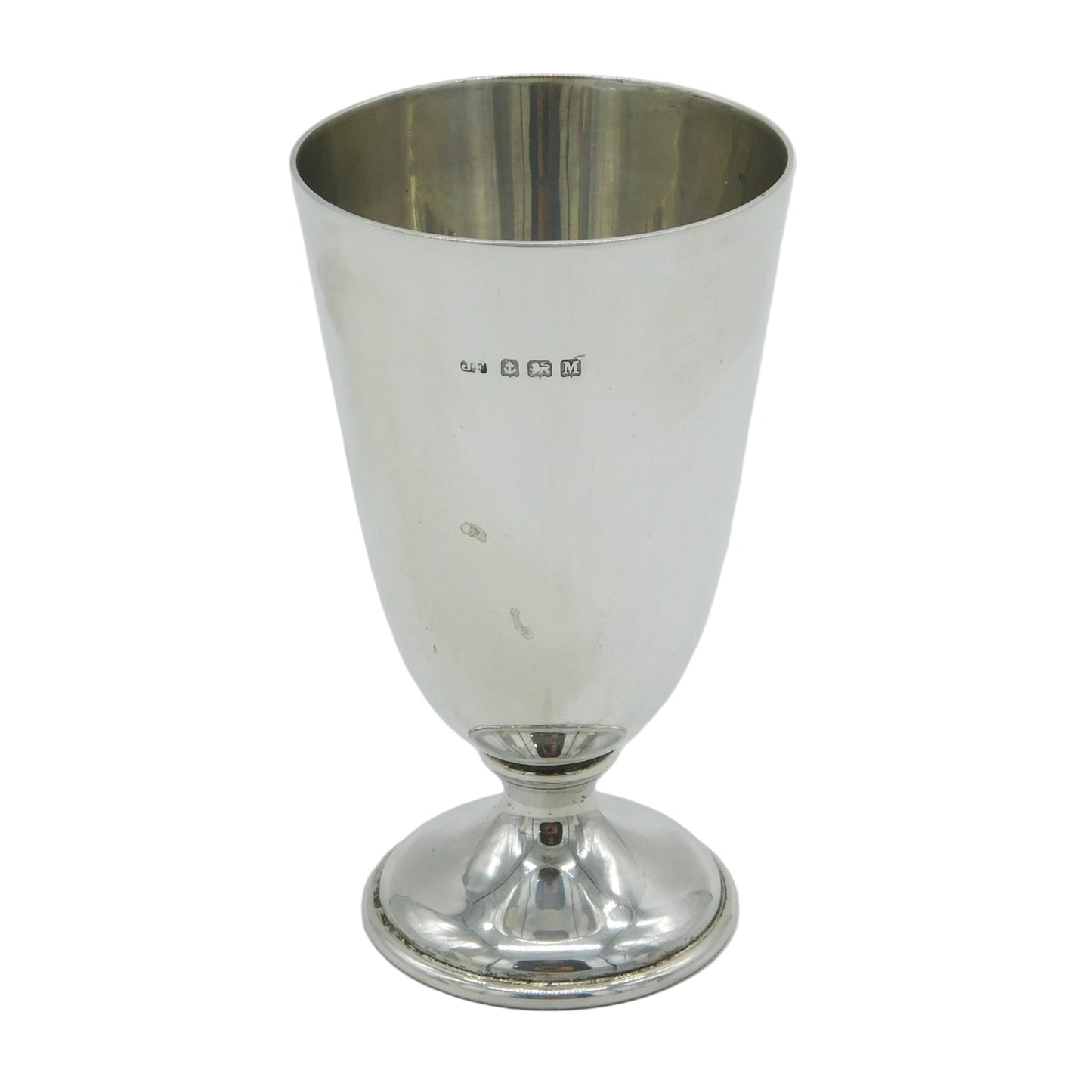 Sterling Silver Fluted Wine Goblet Antique 1936 Birmingham Art Deco