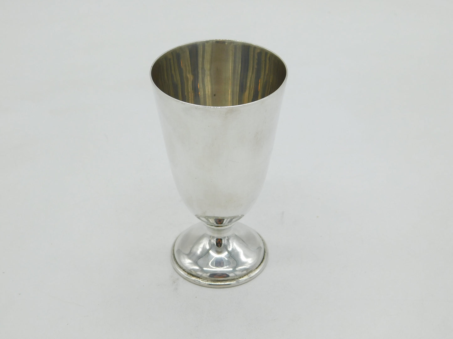 Sterling Silver Fluted Wine Goblet Antique 1936 Birmingham Art Deco