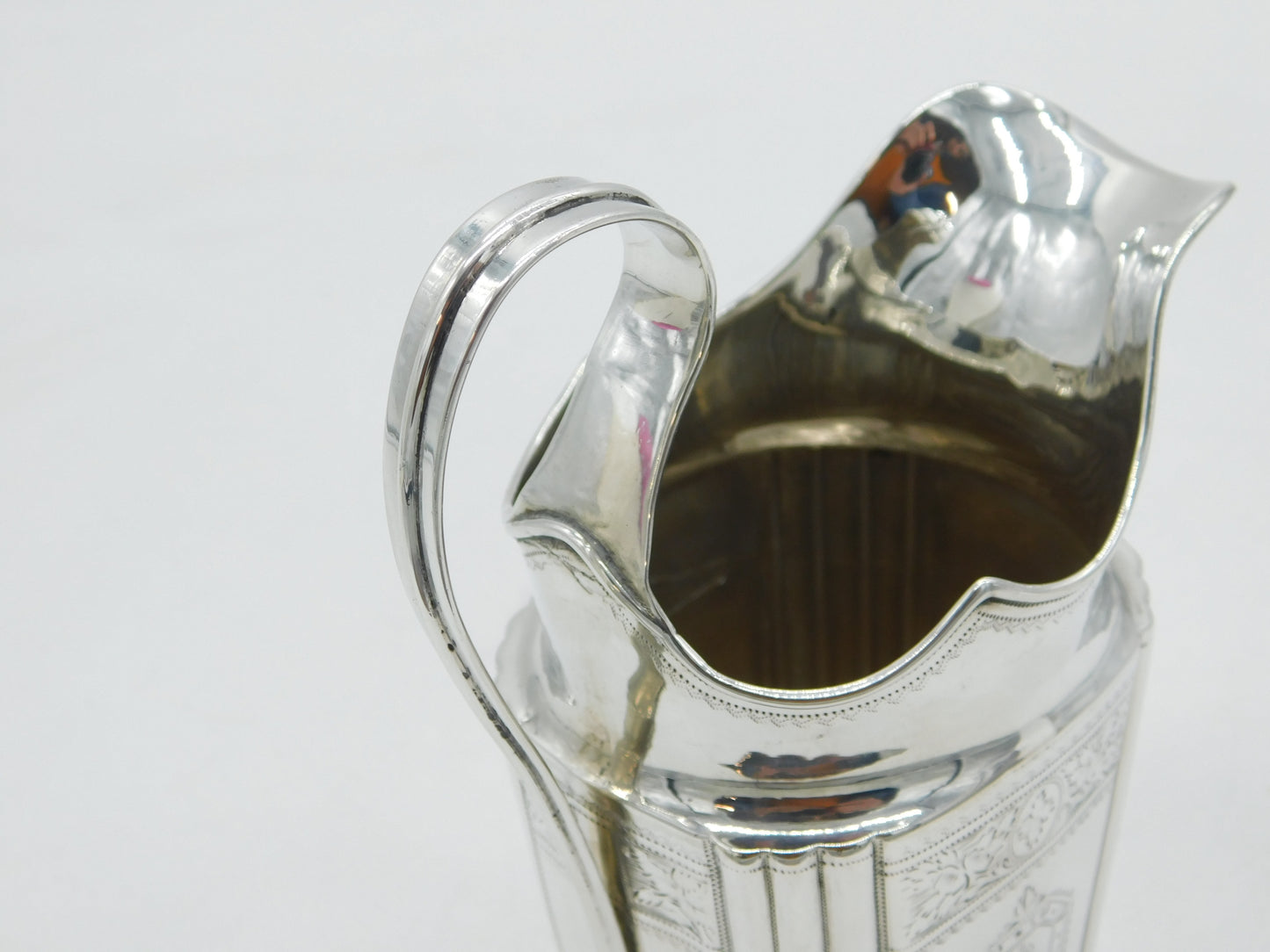 Early Irish George II Sterling Silver Crested Cream Jug Antique 1736 Dublin