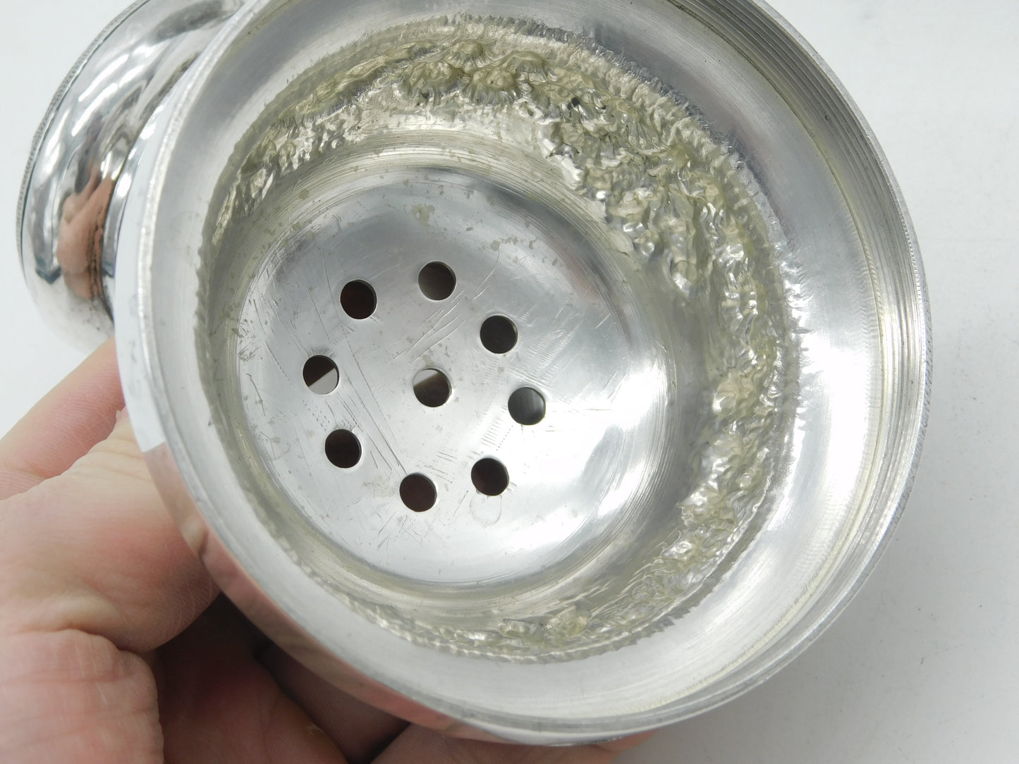 20th Century Burmese Sterling Silver Farm Pattern Cocktail Shaker Antique c1920