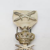 19th Century Belgium Order of Leopold Silver & Enamel Service Medal Antique