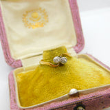 18ct Yellow Gold & 0.2ct Diamond Set Crossover Band Ring Antique c1920 Art Deco