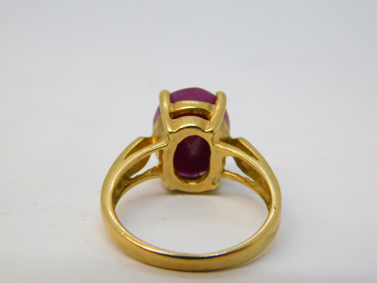9ct Yellow Gold, Ruby & Diamond Dress Ring Vintage 2005 Birmingham