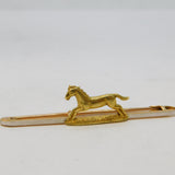 Edwardian 15ct Yellow Gold Horse Hunting or Racing Stock Pin Antique c1910