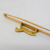 Edwardian 15ct Yellow Gold Horse Hunting or Racing Stock Pin Antique c1910