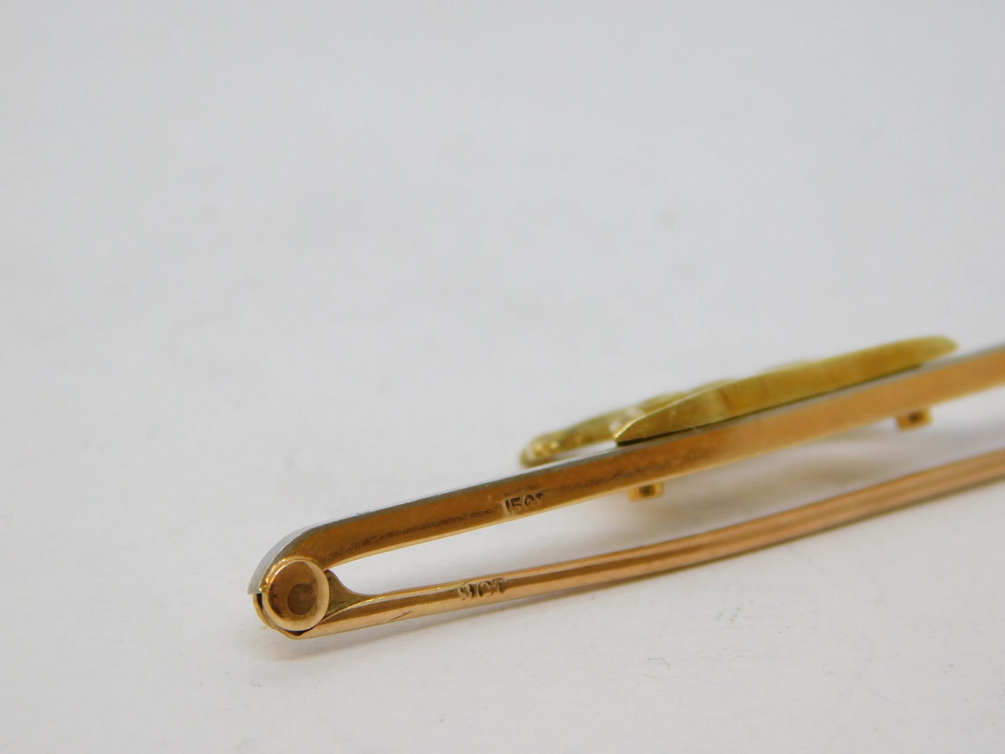 Edwardian 15ct Yellow Gold Horse Hunting or Racing Stock Pin Antique c1910