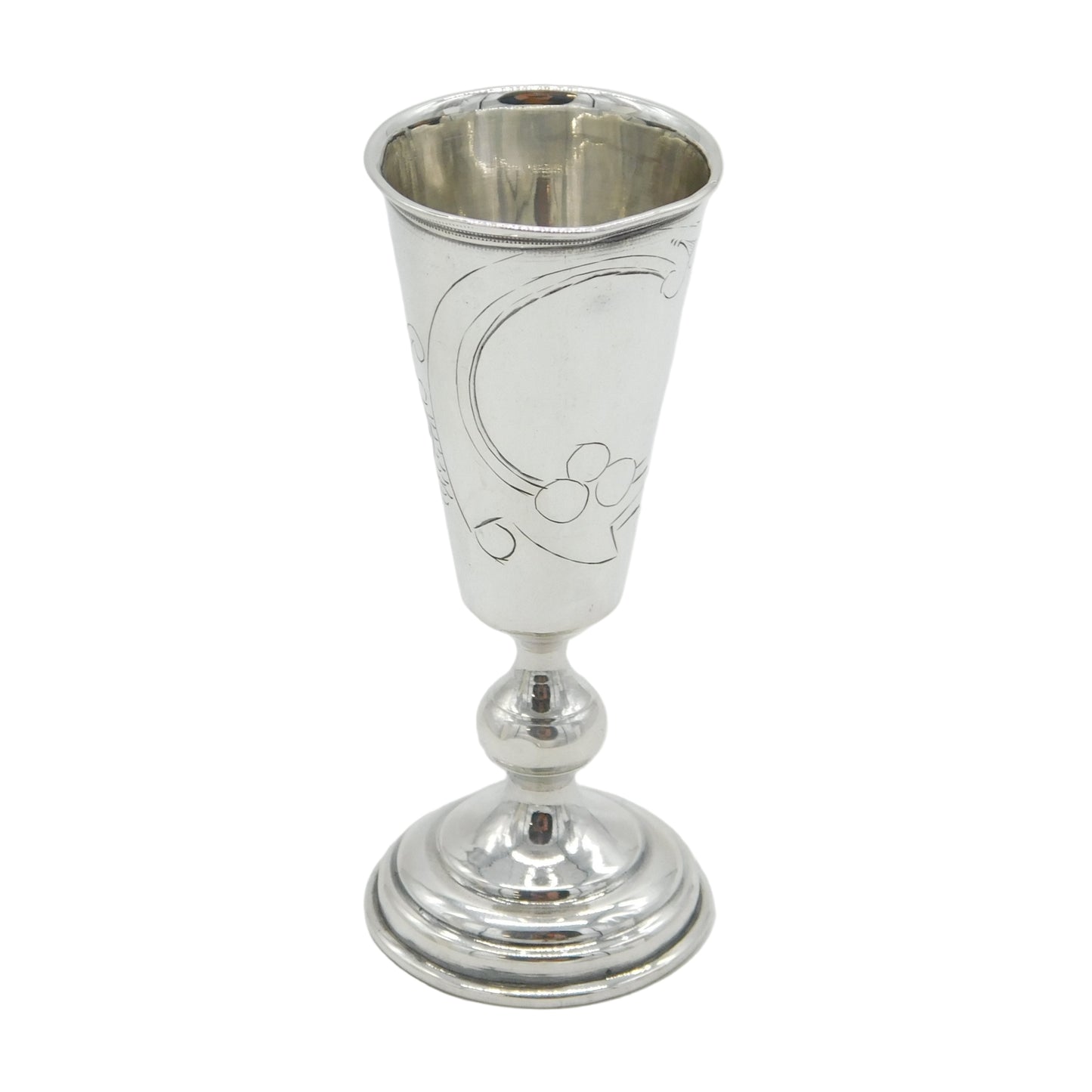 20th Century Russian .875 Grade Vodka Shot Goblet Cup Antique c1930 Art Deco