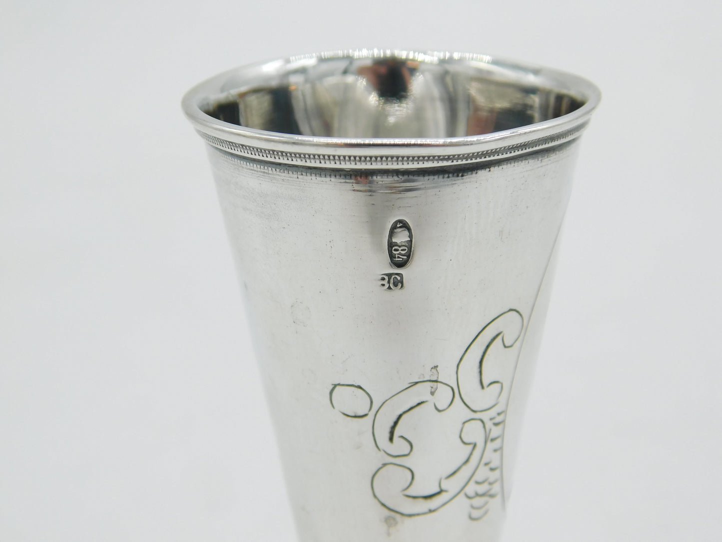 20th Century Russian .875 Grade Vodka Shot Goblet Cup Antique c1930 Art Deco