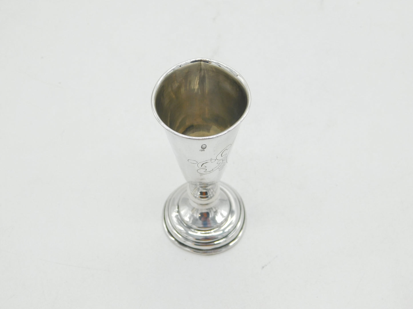 20th Century Russian .875 Grade Vodka Shot Goblet Cup Antique c1930 Art Deco