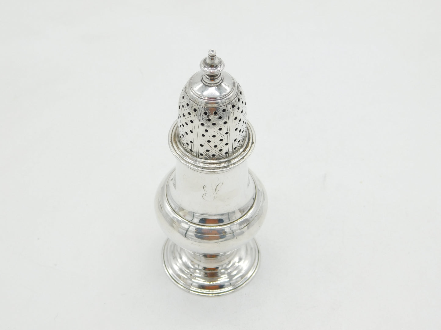 George II Sterling Silver Muffineer Caster Antique 1758 London John Delmester