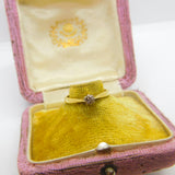 18ct Yellow Gold & 0.1ct Diamond Set Solitaire Ring Vintage c1970