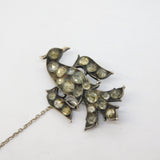 19th Century Austro-Hungarian Silver & Paste Set Eagle Bird Brooch Antique c1860