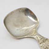 Sterling Silver Lily Pattern Tea Caddy Spoon Antique 1935 Sheffield Art Deco