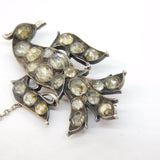 19th Century Austro-Hungarian Silver & Paste Set Eagle Bird Brooch Antique c1860