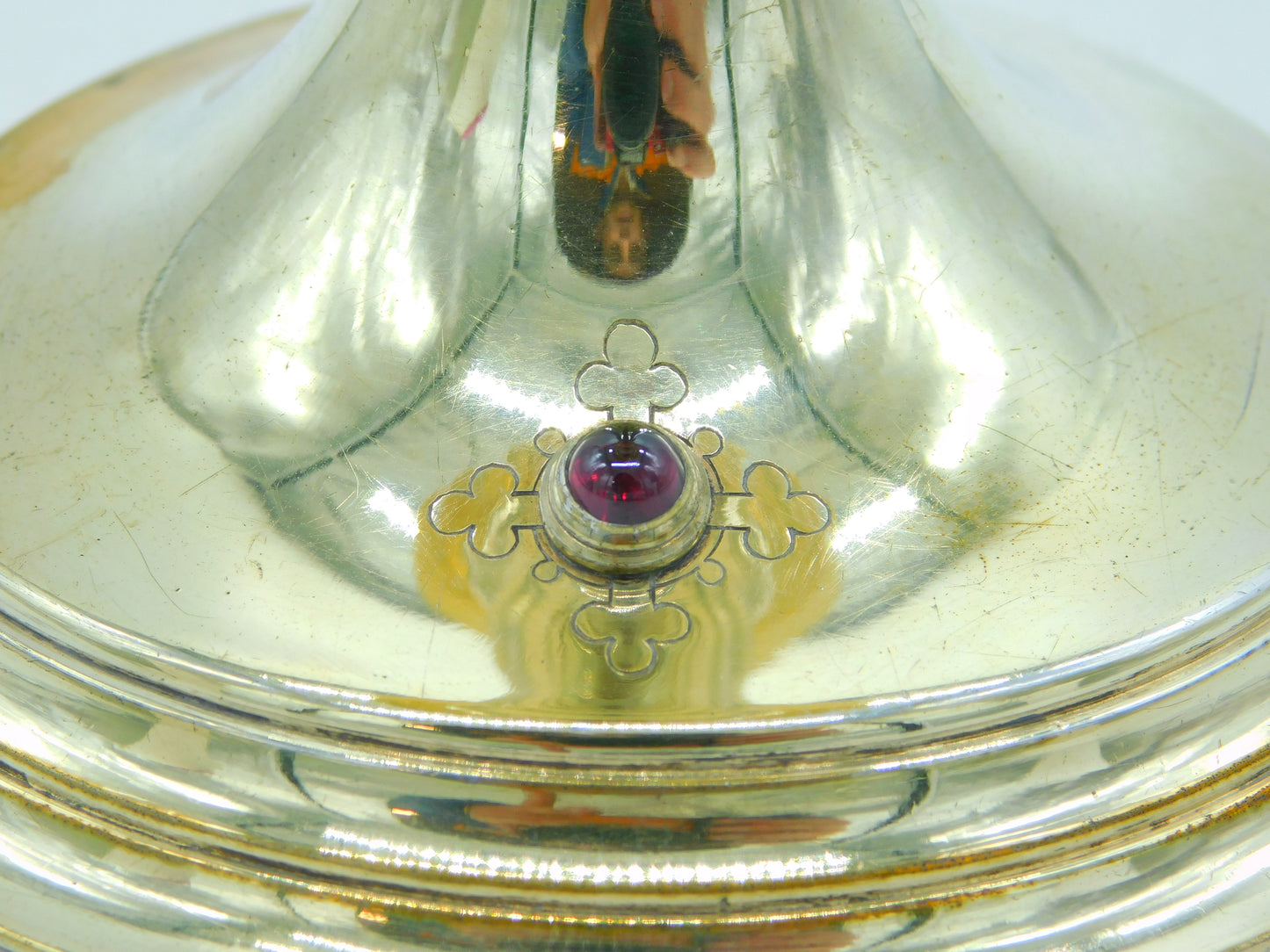 Edwardian Sterling Silver Gilded Communion Chalice & Paten Antique 1903 Birmingham