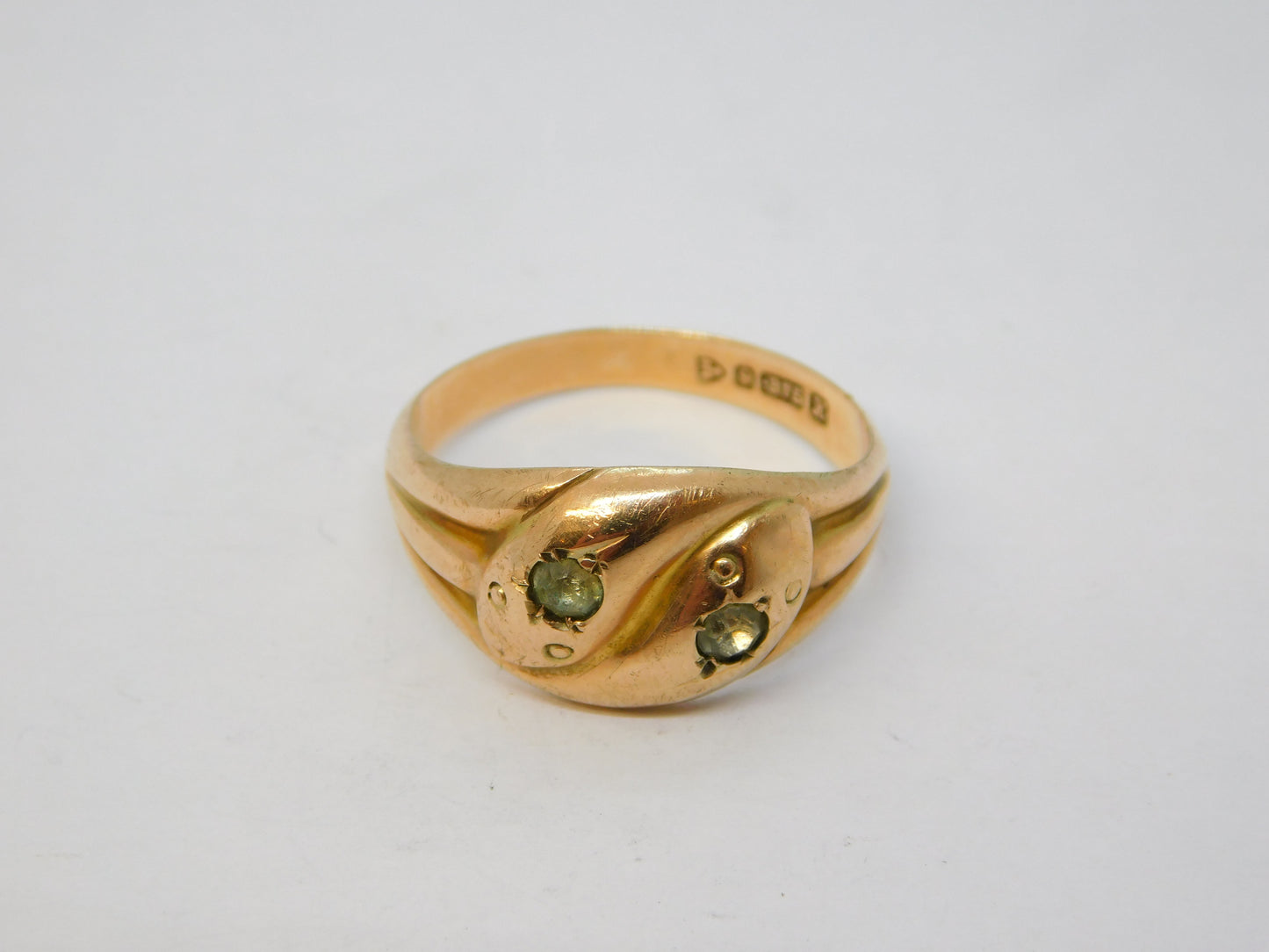 Edwardian 9ct Rose Gold Crossover Snake Serpent Ring Antique 1910 Chester
