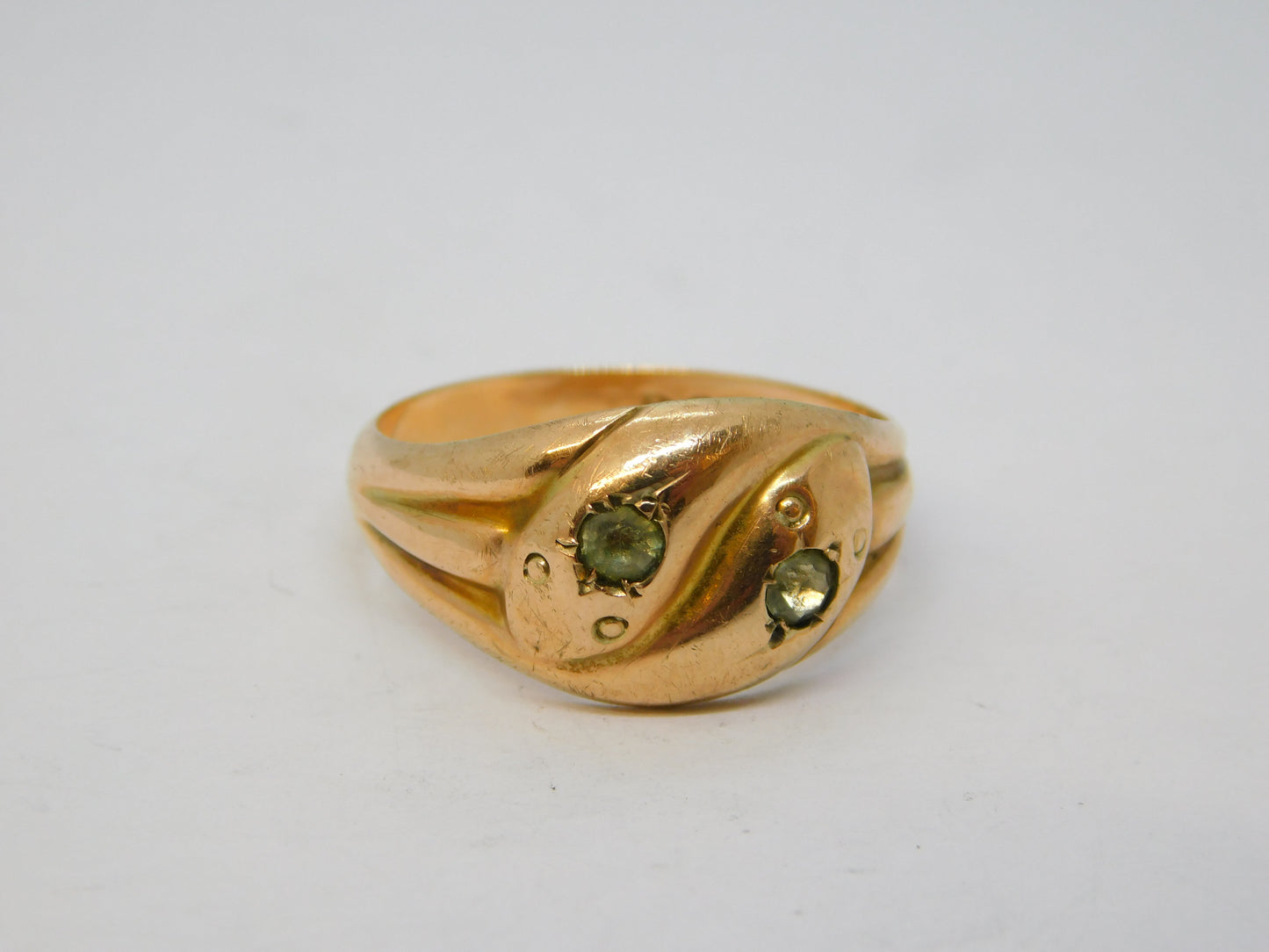 Edwardian 9ct Rose Gold Crossover Snake Serpent Ring Antique 1910 Chester