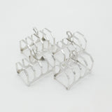 Set of Four Sterling Silver Four Part Toast Racks Antique 1935 Sheffield Viner's