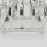 Set of Four Sterling Silver Four Part Toast Racks Antique 1935 Sheffield Viner's