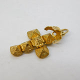 9ct Yellow Gold Articulated Masonic Ball Cross Pendant Vintage 1990 Birmingham