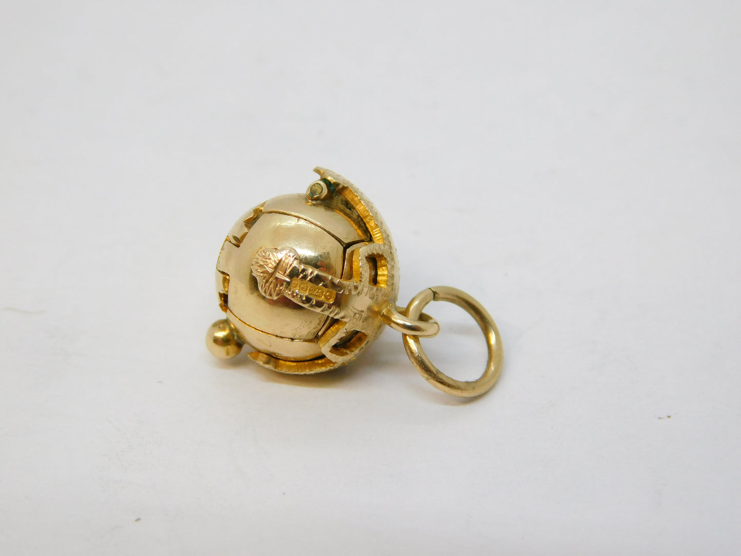 9ct Yellow Gold Articulated Masonic Ball Cross Pendant Vintage 1990 Birmingham