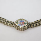 Victorian Sterling Silver & Enamel Albertina Chain Bracelet Antique c1880