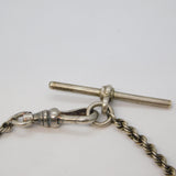 Victorian Sterling Silver & Enamel Albertina Chain Bracelet Antique c1880